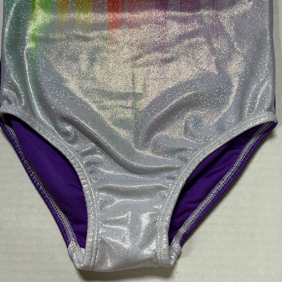Rainbow Metallic Leotard Size 5/6 - Picture 11 of 16